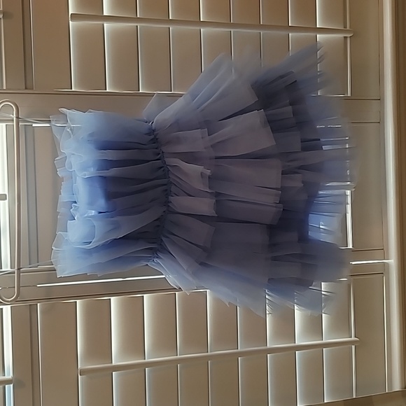 Light Blue Ruffle Dress - Picture 2 of 4